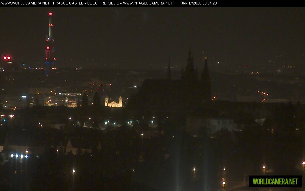 Archiv Foto Webcam Blick auf die Prager Burg mit Veitsdom