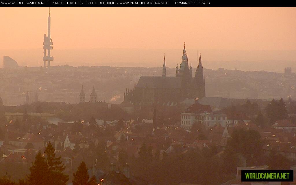 Archiv Foto Webcam Blick auf die Prager Burg mit Veitsdom