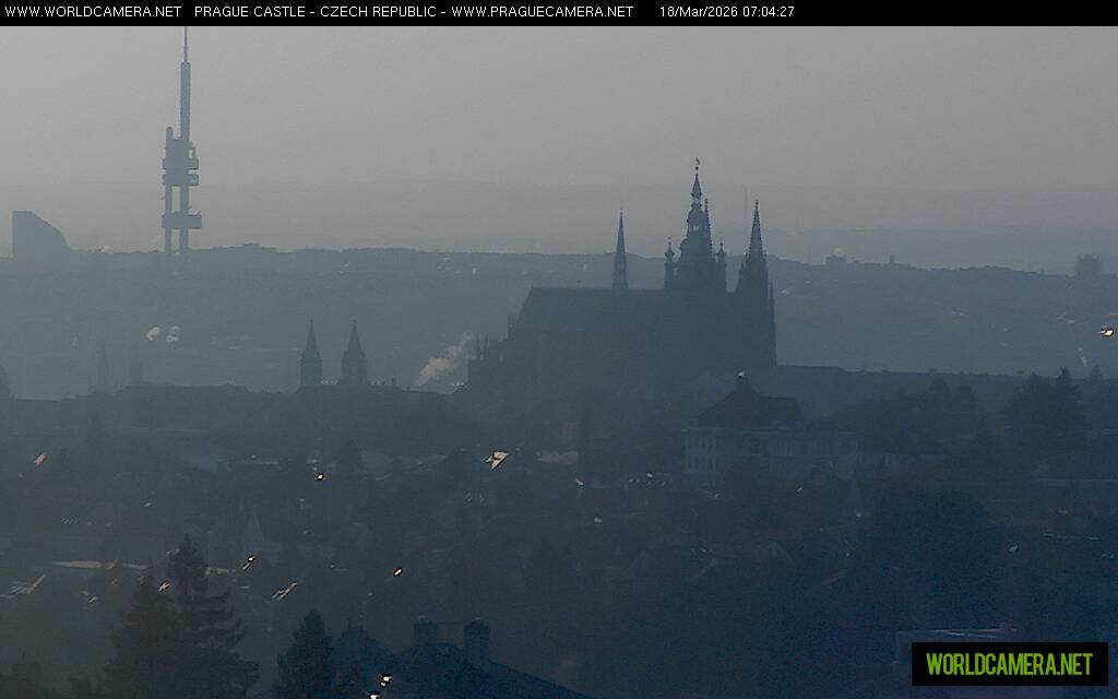 Archiv Foto Webcam Blick auf die Prager Burg mit Veitsdom