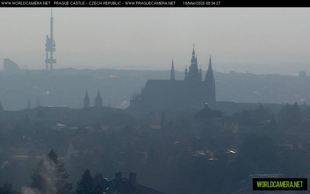 Archiv Foto Webcam Blick auf die Prager Burg mit Veitsdom