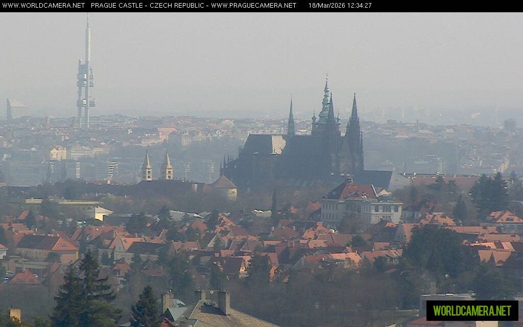 Archiv Foto Webcam Blick auf die Prager Burg mit Veitsdom