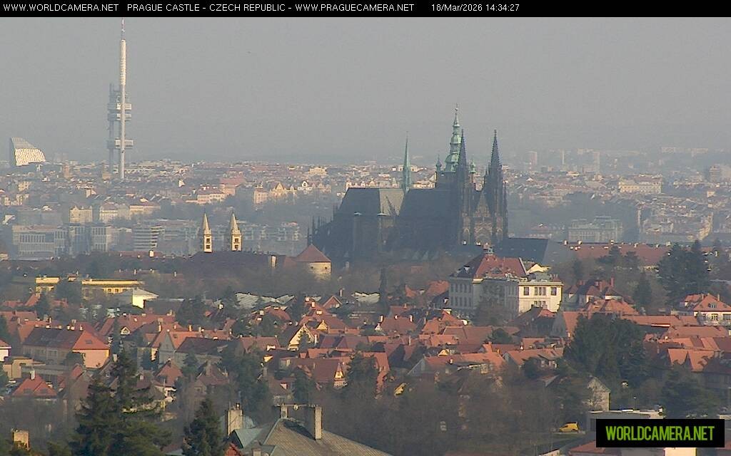 Archiv Foto Webcam Blick auf die Prager Burg mit Veitsdom
