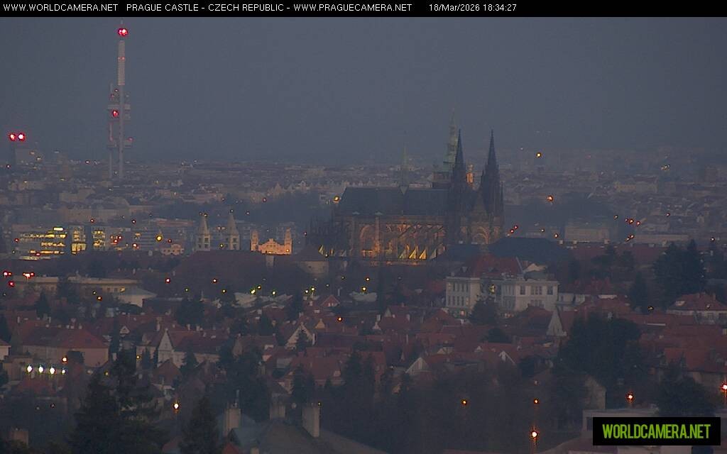 Archiv Foto Webcam Blick auf die Prager Burg mit Veitsdom