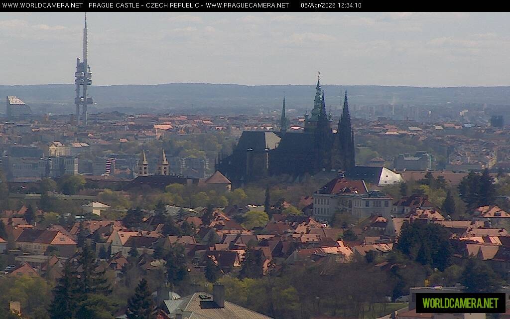 Archiv Foto Webcam Blick auf die Prager Burg mit Veitsdom