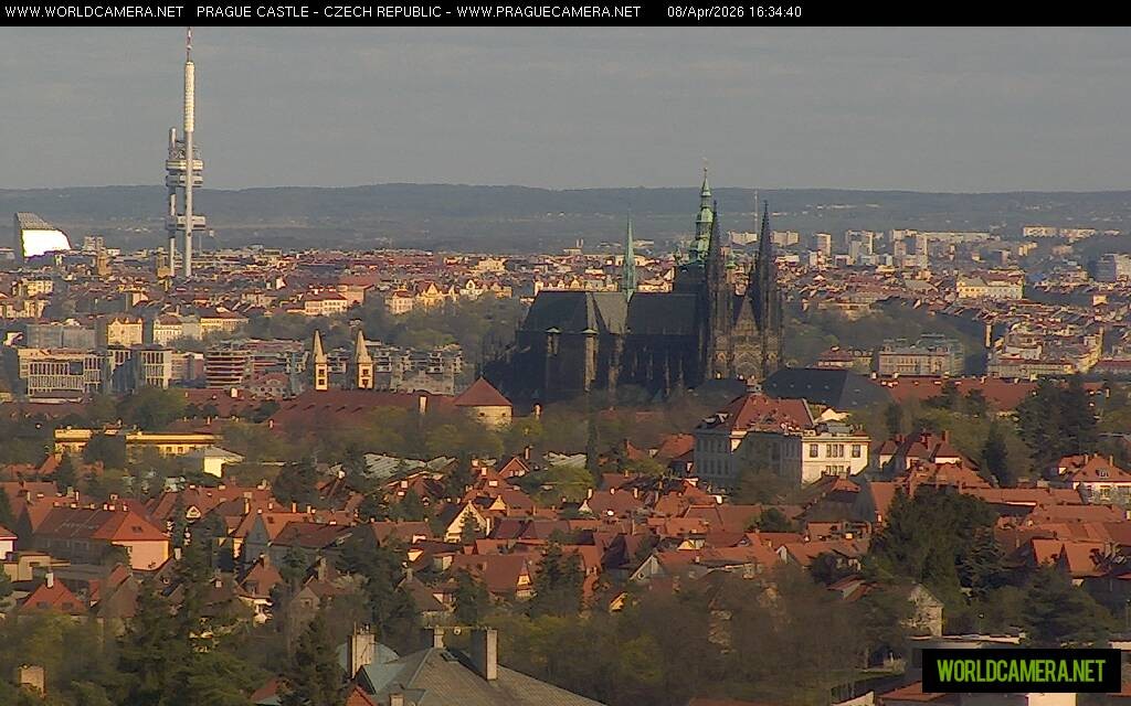 Archiv Foto Webcam Blick auf die Prager Burg mit Veitsdom