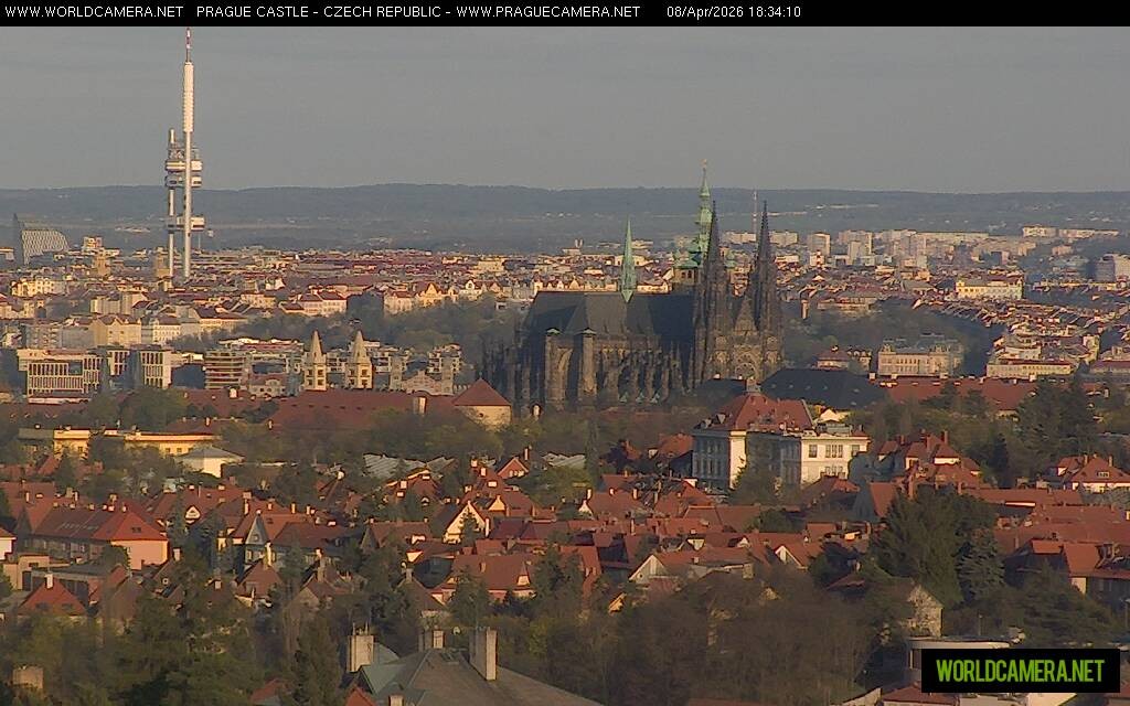 Archiv Foto Webcam Blick auf die Prager Burg mit Veitsdom