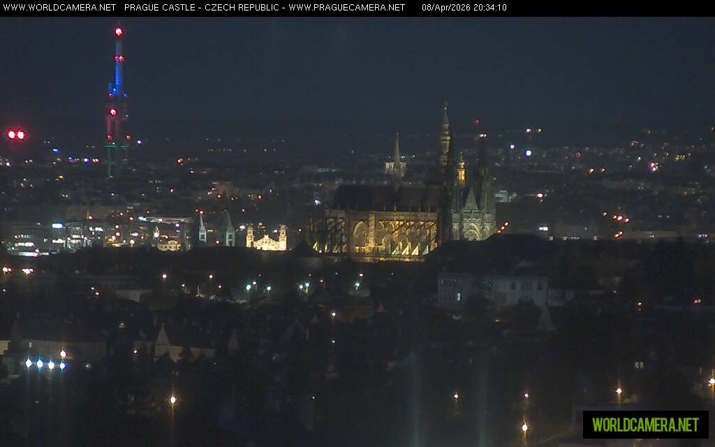 Archiv Foto Webcam Blick auf die Prager Burg mit Veitsdom