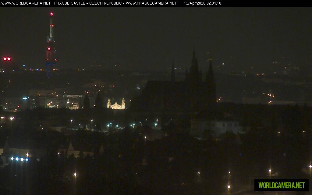 Archived image Webcam View of Prague Castle and St. Vitus Cathedral