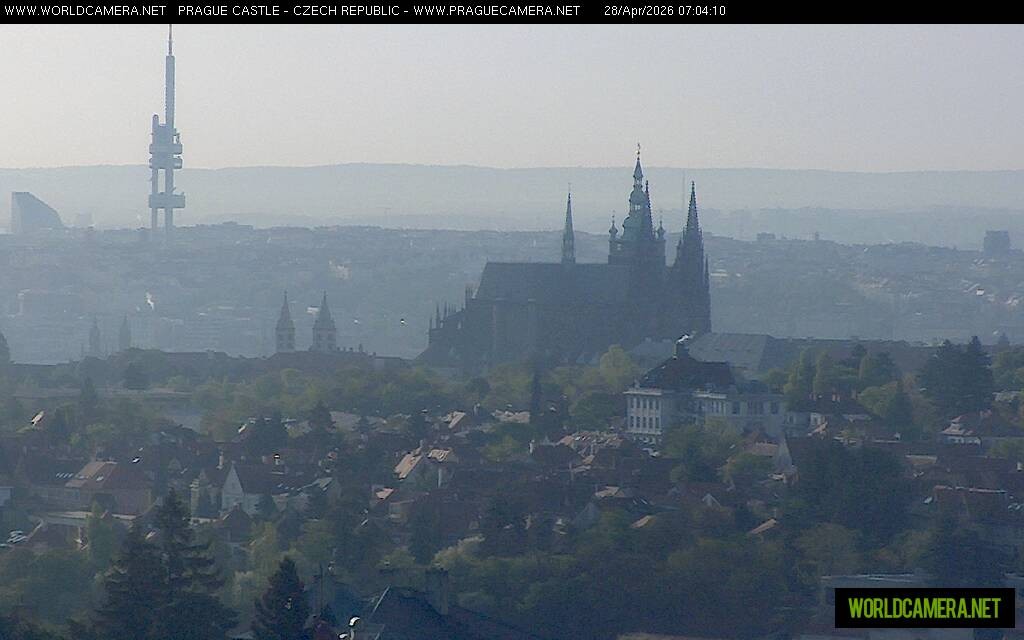 Archiv Foto Webcam Blick auf die Prager Burg mit Veitsdom