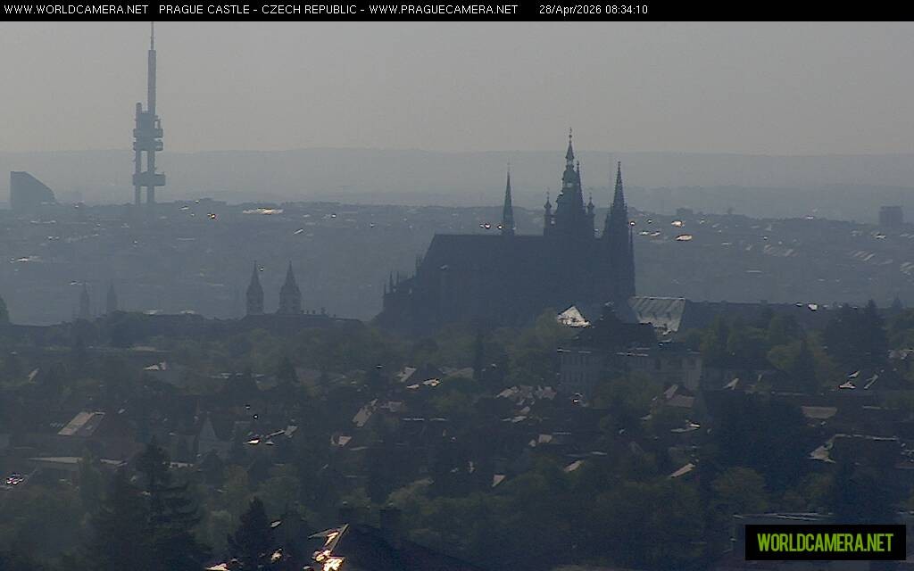 Archiv Foto Webcam Blick auf die Prager Burg mit Veitsdom