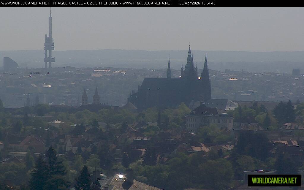 Archiv Foto Webcam Blick auf die Prager Burg mit Veitsdom