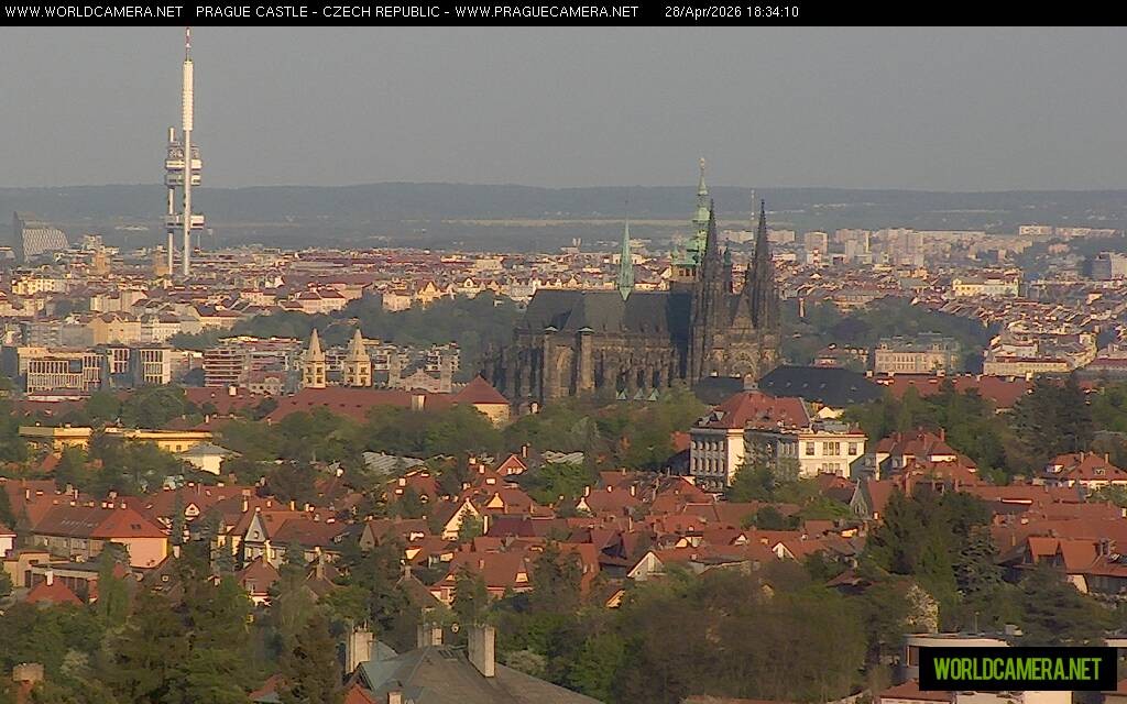 Archiv Foto Webcam Blick auf die Prager Burg mit Veitsdom