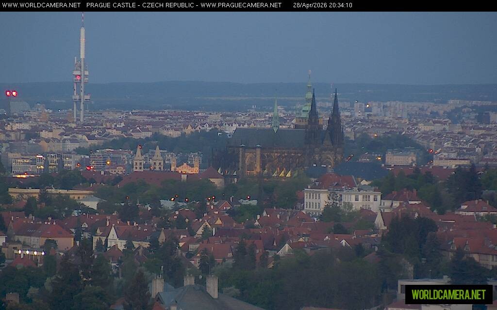 Archiv Foto Webcam Blick auf die Prager Burg mit Veitsdom