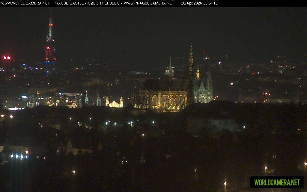 Archiv Foto Webcam Blick auf die Prager Burg mit Veitsdom