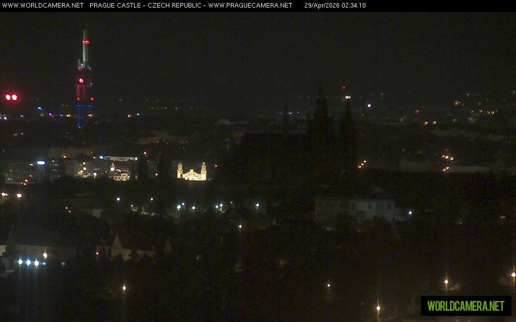 Archiv Foto Webcam Blick auf die Prager Burg mit Veitsdom