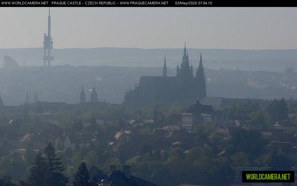 Archiv Foto Webcam Blick auf die Prager Burg mit Veitsdom