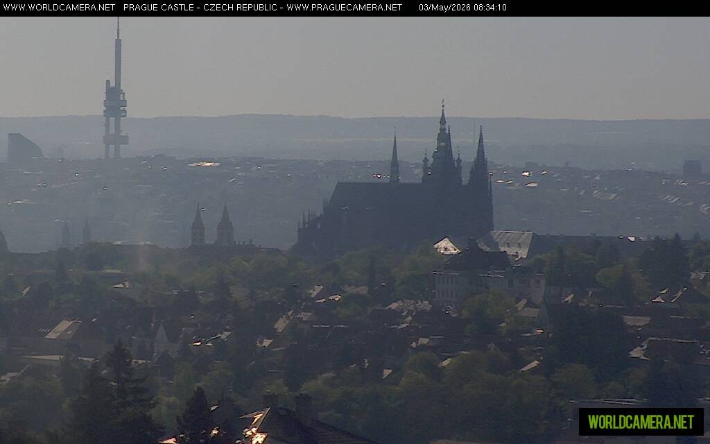 Archiv Foto Webcam Blick auf die Prager Burg mit Veitsdom
