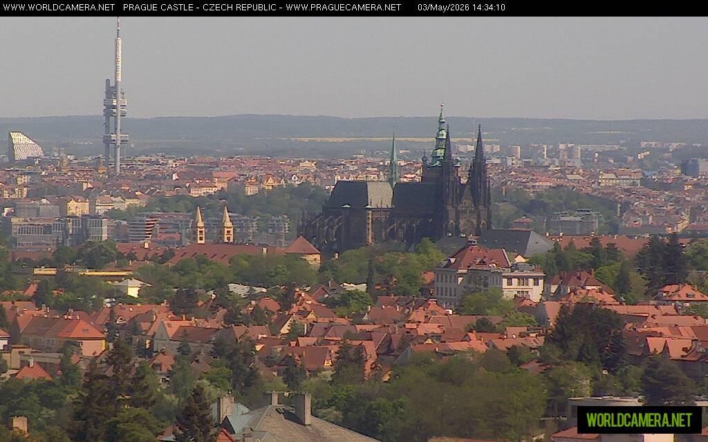 Archiv Foto Webcam Blick auf die Prager Burg mit Veitsdom