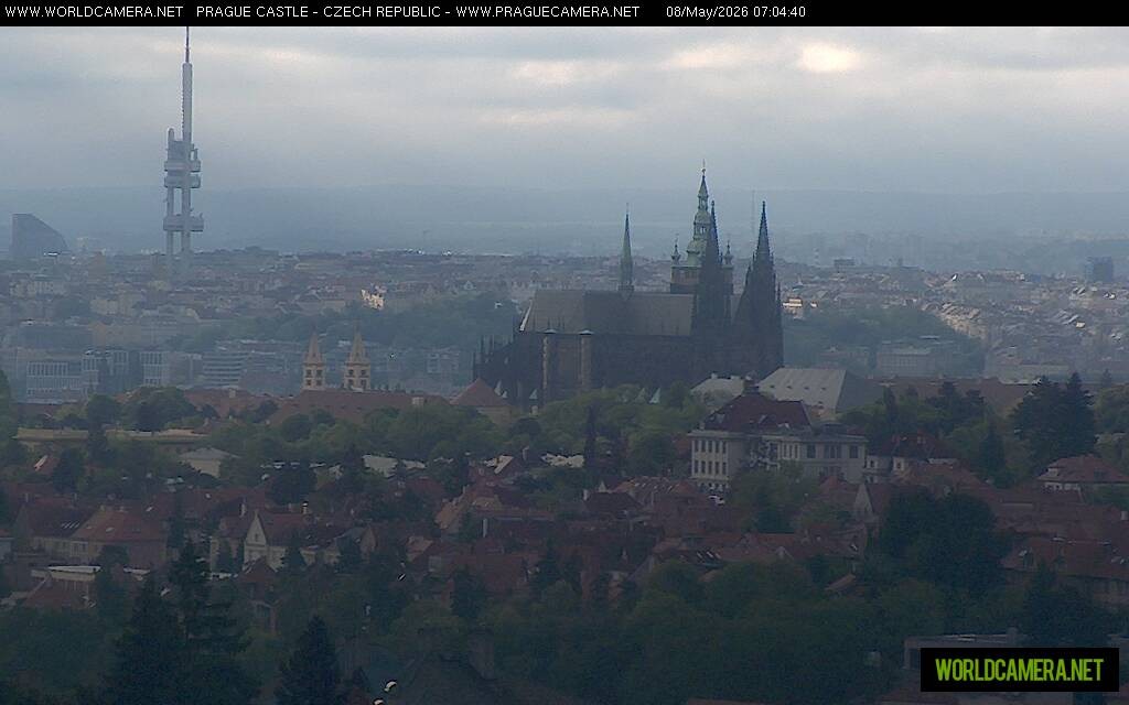 Archiv Foto Webcam Blick auf die Prager Burg mit Veitsdom