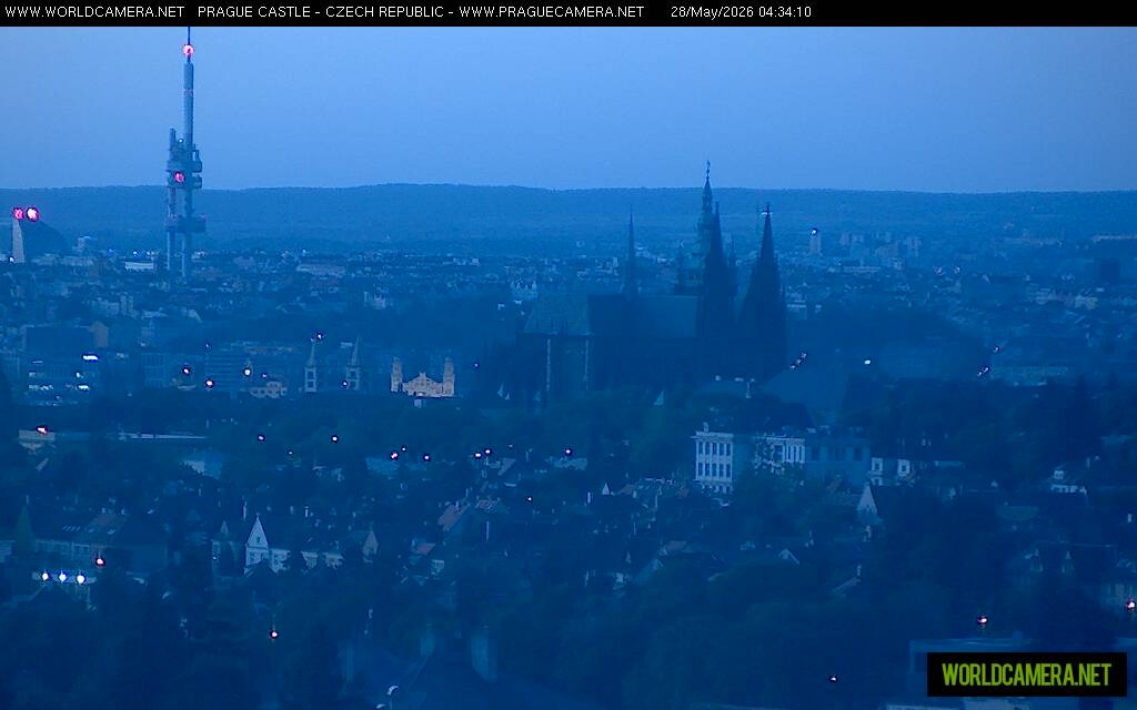 Archived image Webcam View of Prague Castle and St. Vitus Cathedral