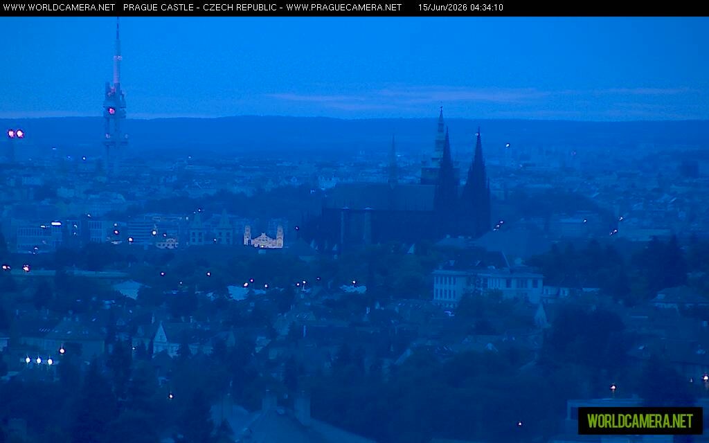 Archiv Foto Webcam Blick auf die Prager Burg mit Veitsdom