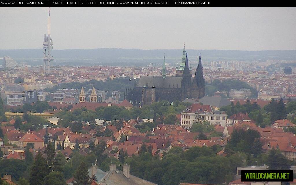 Archiv Foto Webcam Blick auf die Prager Burg mit Veitsdom