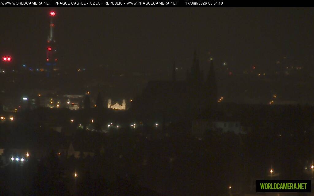 Archiv Foto Webcam Blick auf die Prager Burg mit Veitsdom