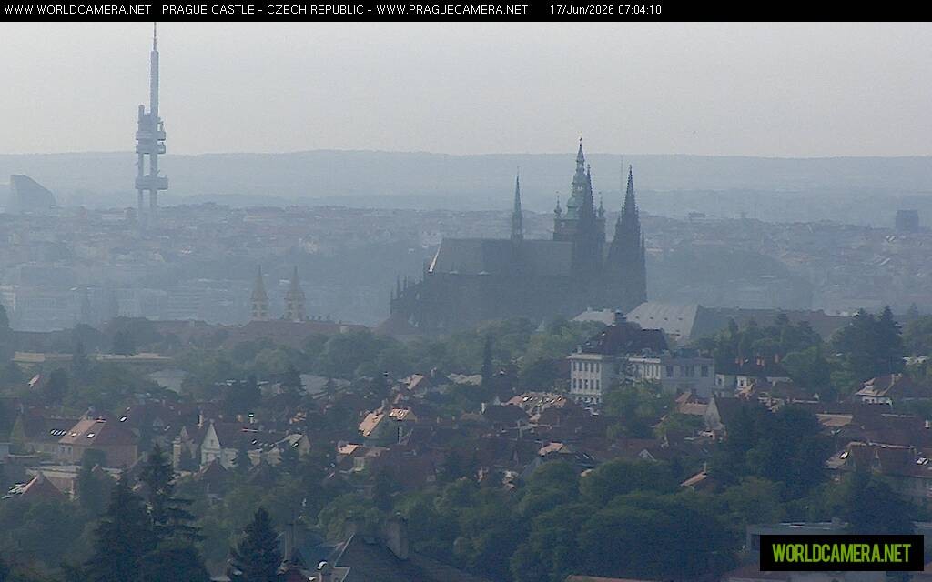Archiv Foto Webcam Blick auf die Prager Burg mit Veitsdom