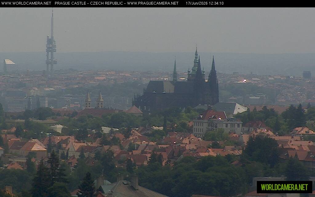 Archiv Foto Webcam Blick auf die Prager Burg mit Veitsdom