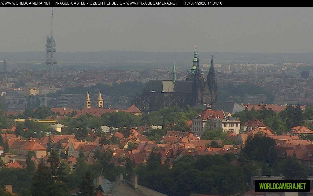 Archiv Foto Webcam Blick auf die Prager Burg mit Veitsdom