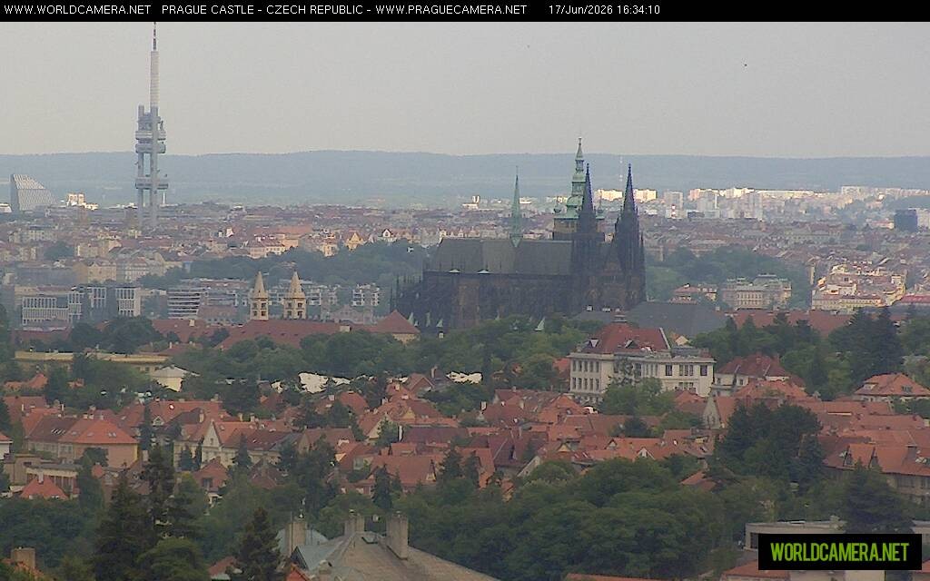 Archiv Foto Webcam Blick auf die Prager Burg mit Veitsdom