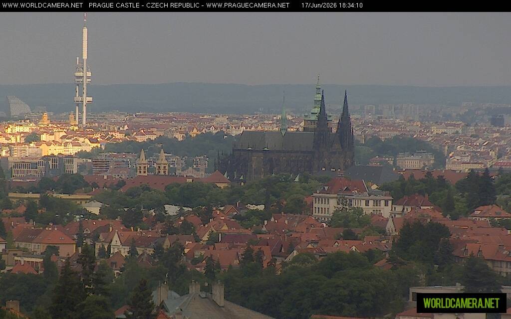 Archiv Foto Webcam Blick auf die Prager Burg mit Veitsdom