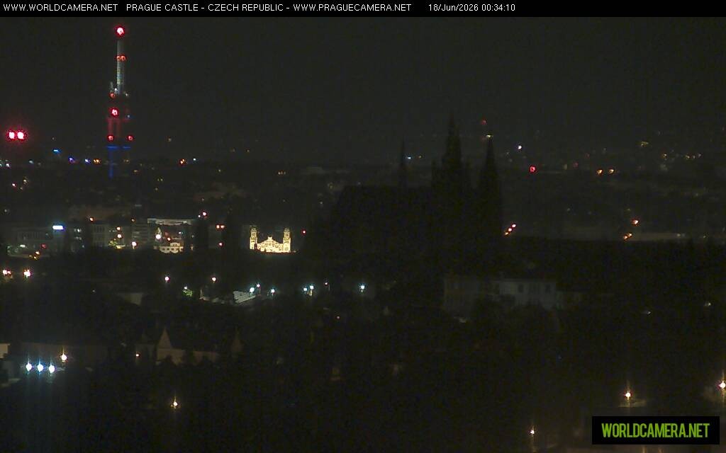 Archiv Foto Webcam Blick auf die Prager Burg mit Veitsdom