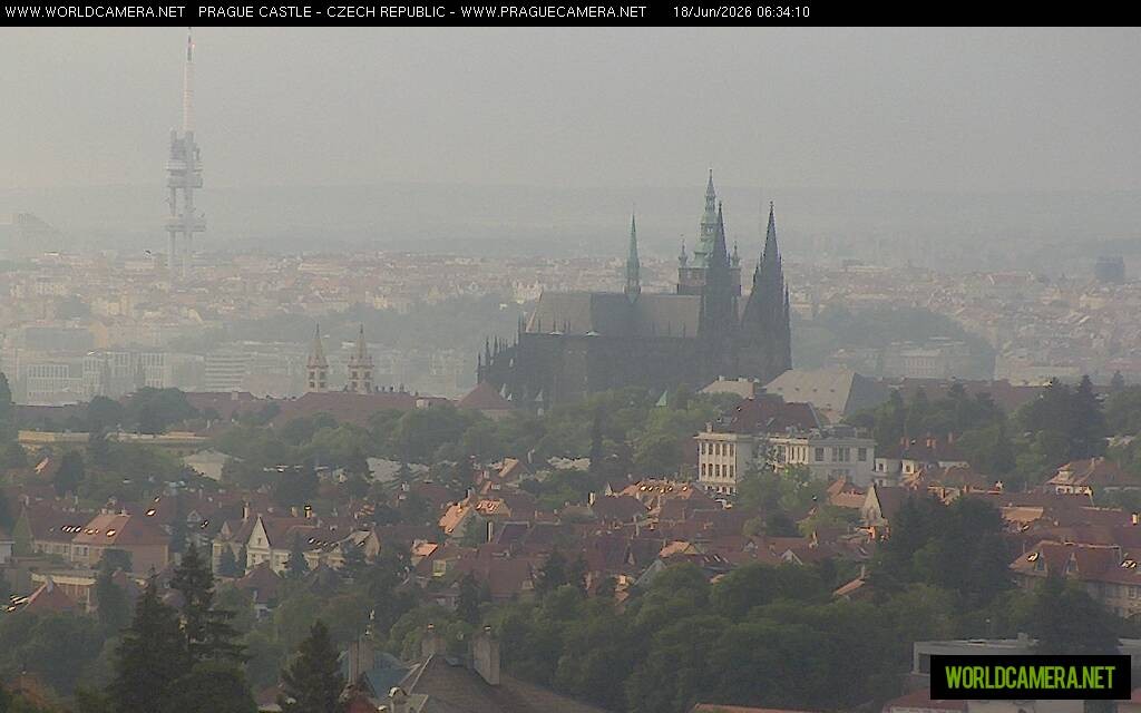 Archiv Foto Webcam Blick auf die Prager Burg mit Veitsdom