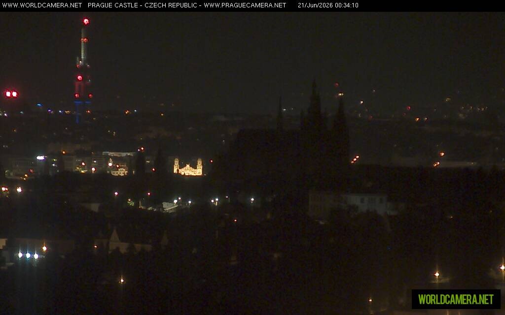 Archiv Foto Webcam Blick auf die Prager Burg mit Veitsdom