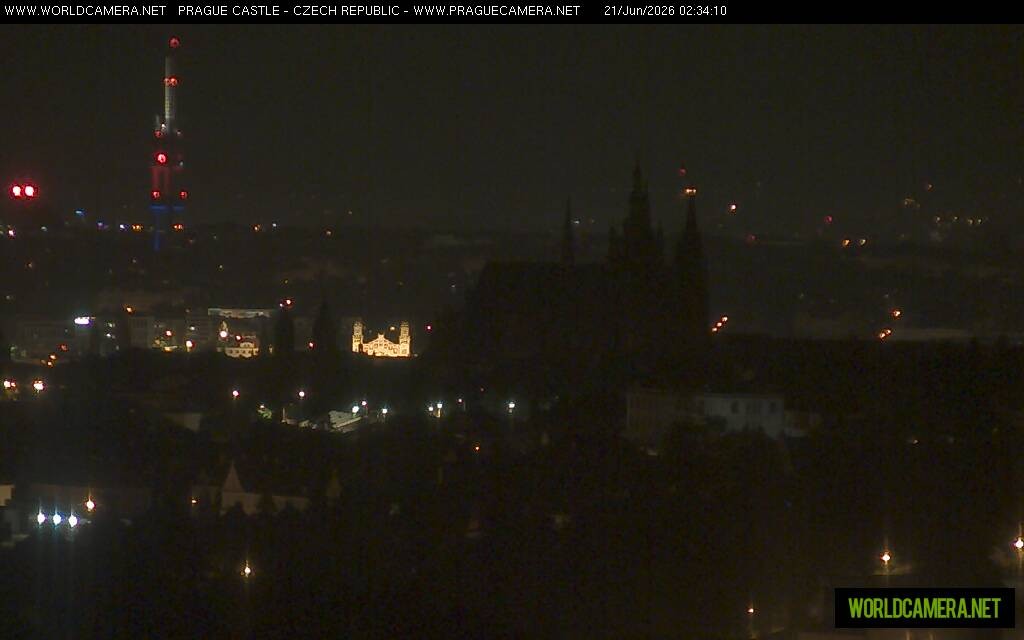 Archiv Foto Webcam Blick auf die Prager Burg mit Veitsdom