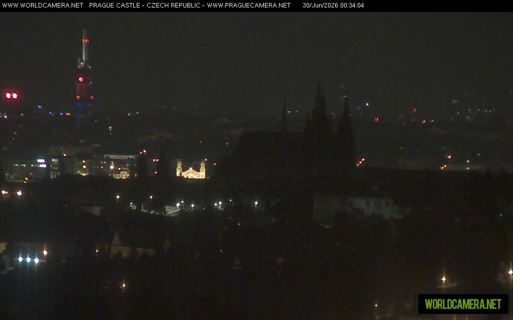 Archiv Foto Webcam Blick auf die Prager Burg mit Veitsdom