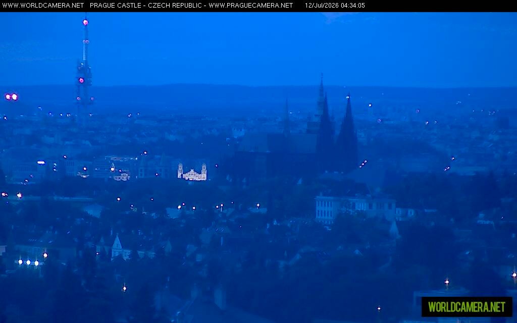 Archiv Foto Webcam Blick auf die Prager Burg mit Veitsdom