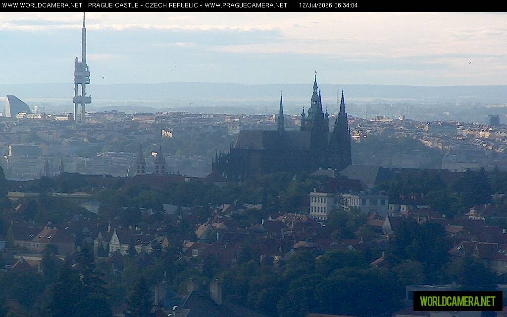 Archiv Foto Webcam Blick auf die Prager Burg mit Veitsdom