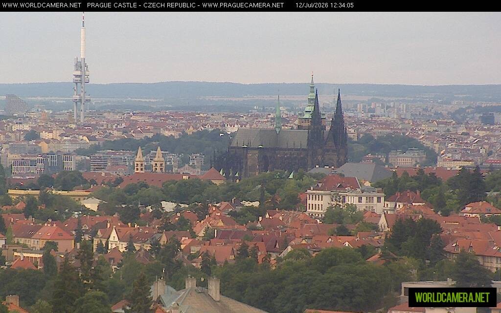 Archiv Foto Webcam Blick auf die Prager Burg mit Veitsdom