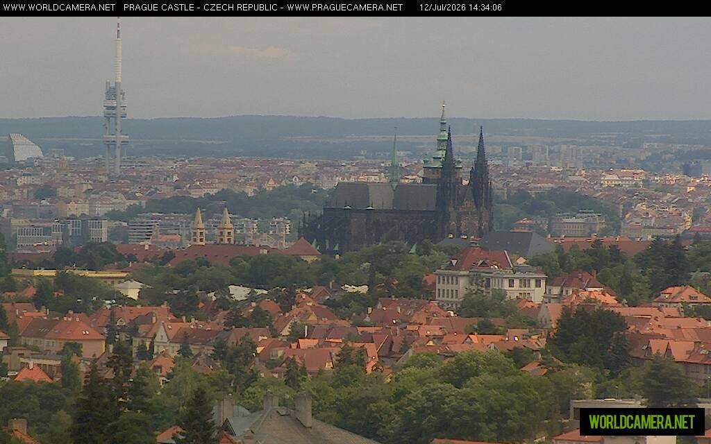 Archiv Foto Webcam Blick auf die Prager Burg mit Veitsdom