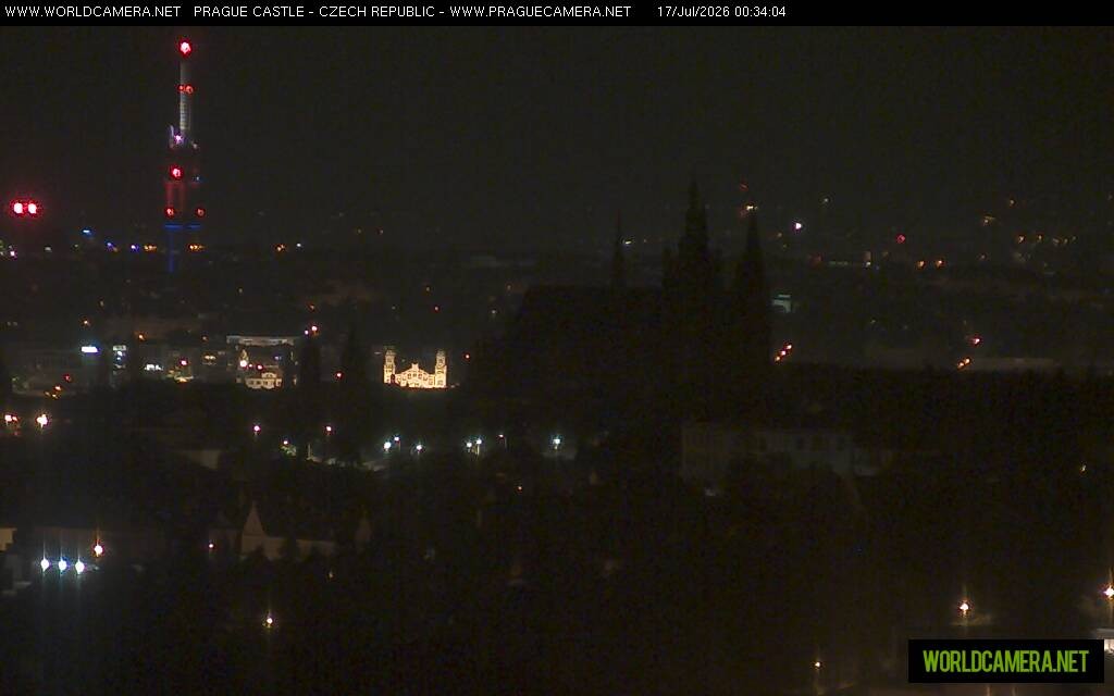 Archiv Foto Webcam Blick auf die Prager Burg mit Veitsdom