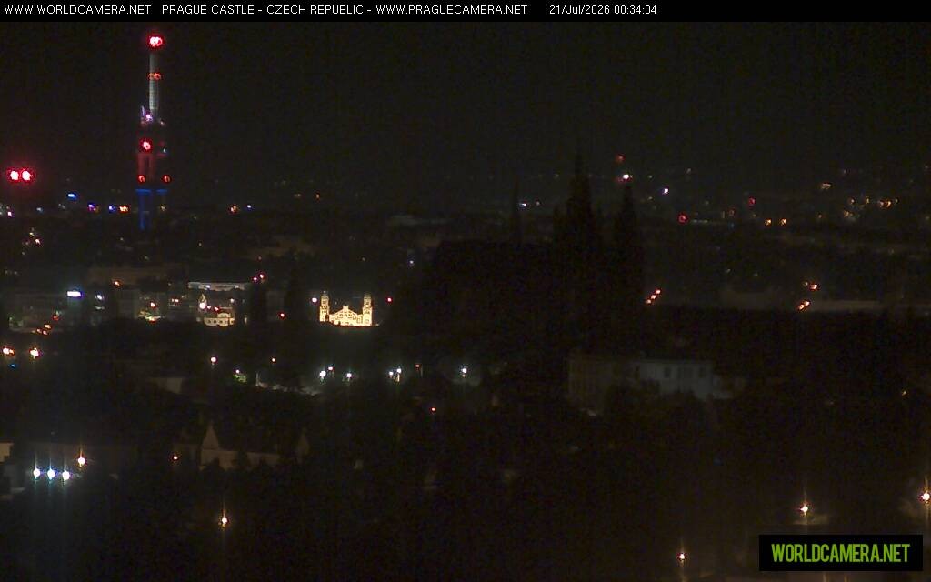 Archiv Foto Webcam Blick auf die Prager Burg mit Veitsdom