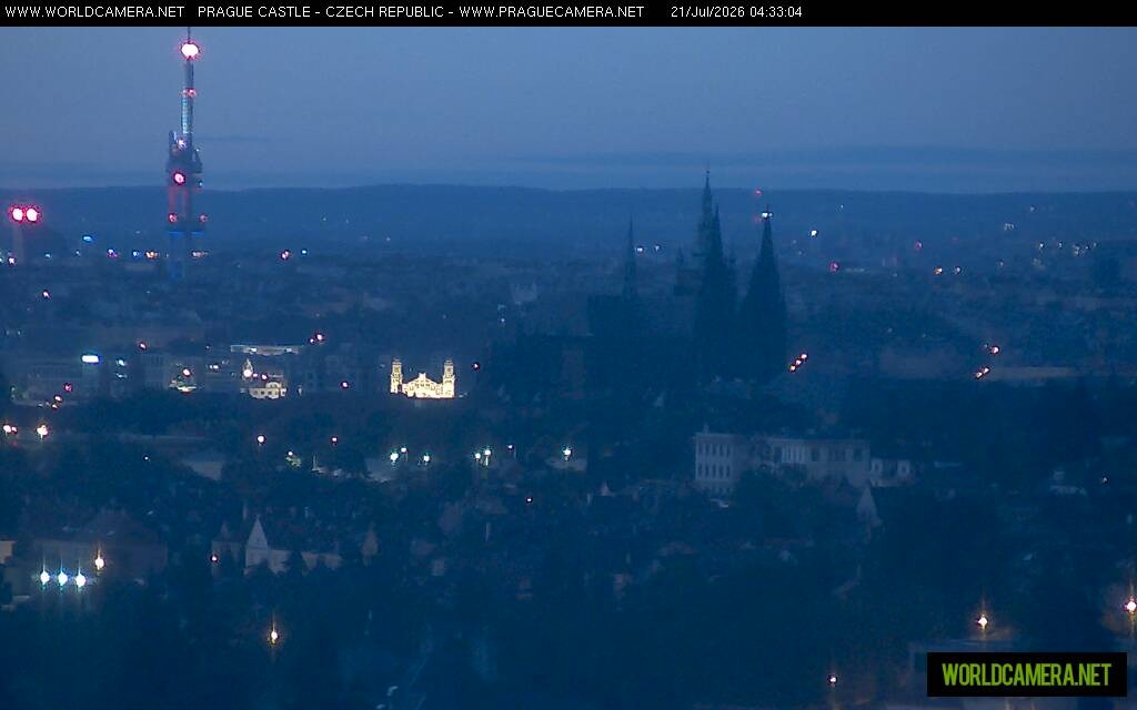 Archiv Foto Webcam Blick auf die Prager Burg mit Veitsdom