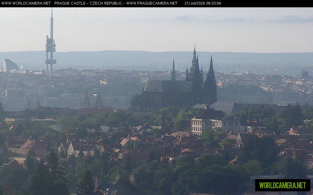 Archiv Foto Webcam Blick auf die Prager Burg mit Veitsdom