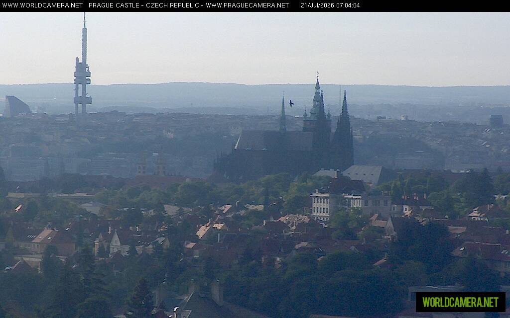 Archiv Foto Webcam Blick auf die Prager Burg mit Veitsdom