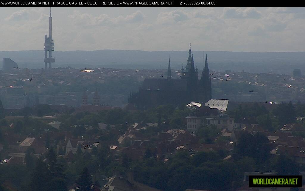 Archiv Foto Webcam Blick auf die Prager Burg mit Veitsdom