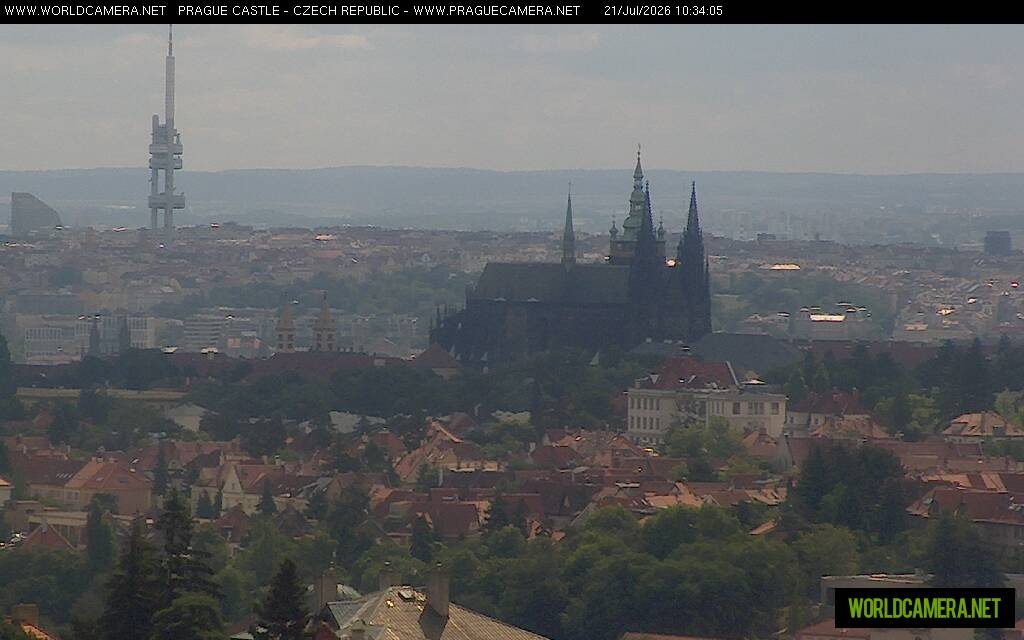 Archiv Foto Webcam Blick auf die Prager Burg mit Veitsdom