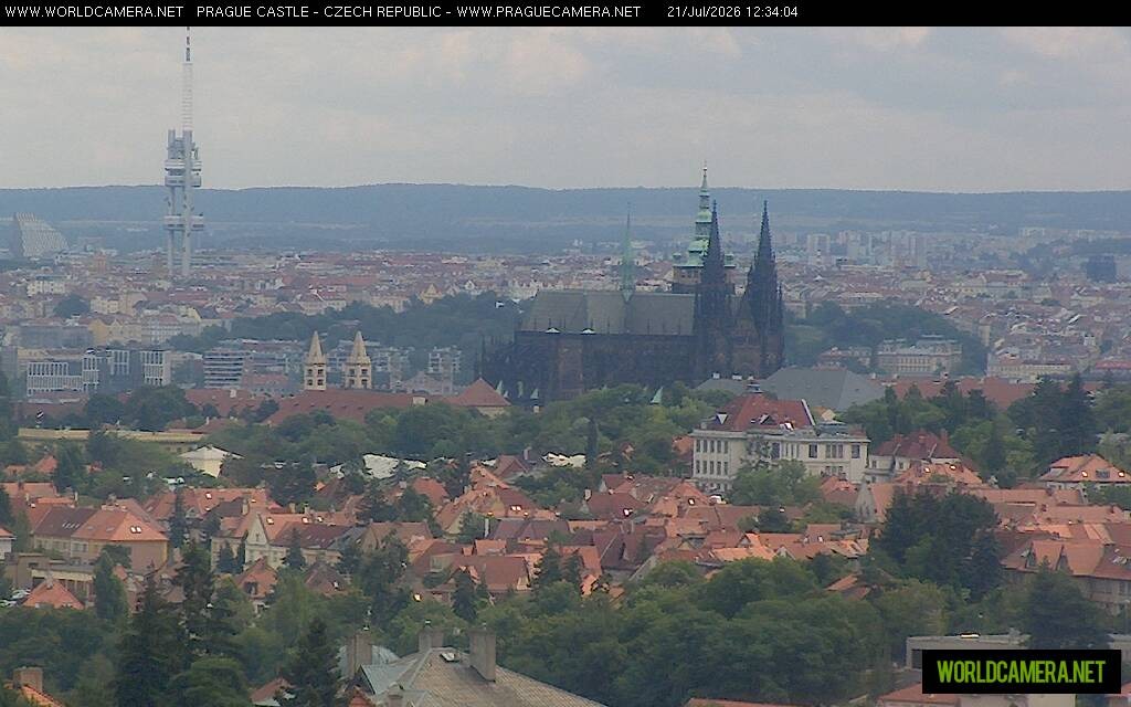 Archiv Foto Webcam Blick auf die Prager Burg mit Veitsdom