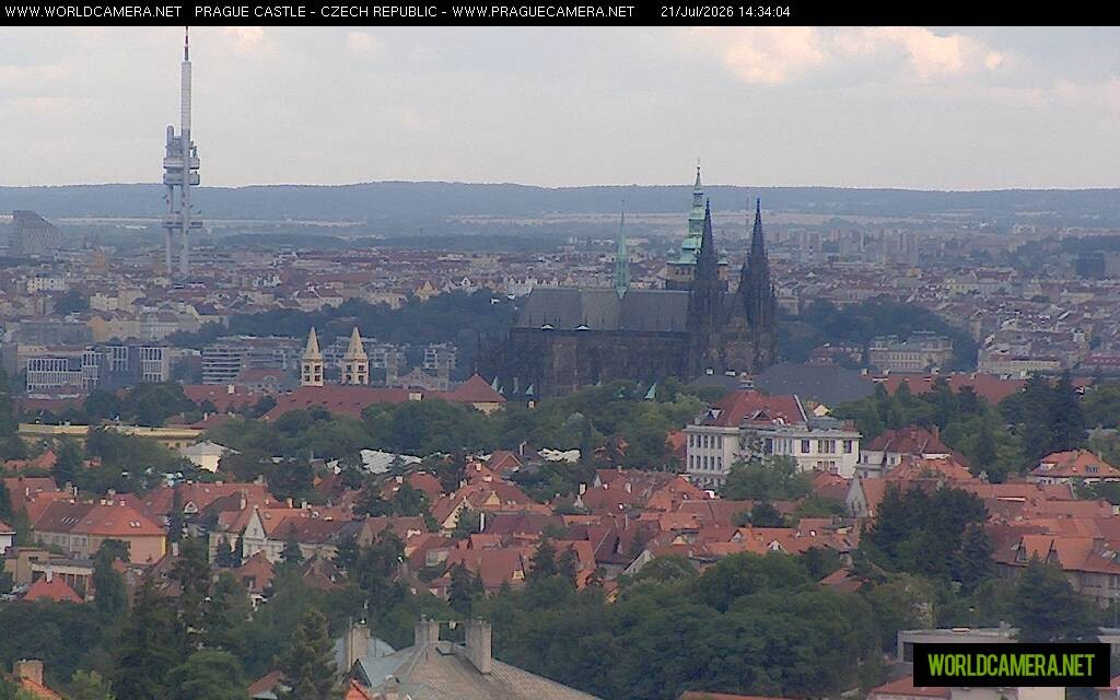 Archiv Foto Webcam Blick auf die Prager Burg mit Veitsdom